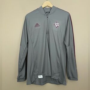 {Adidas} Texas A&M Aggies Long Sleeve 1/4 Zip Lightweight Pullover - Size Medium